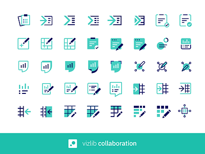 ICONS - Vizlib Collaboration Concept Icons