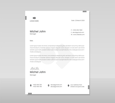 Letterhead Design. branding business letterhead company letterhead letterhead design letterhead template minimal letterhead design minimalist letterhead simple simple letterhead stationery