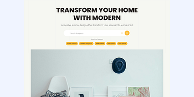 Interior Hero Landing Page best graphic design interior landingpage ui ux work