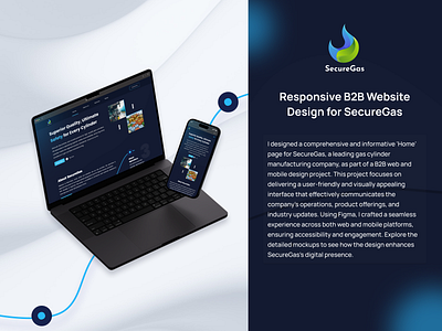 SecureGas Responsive B2B Website Design landing page ui website