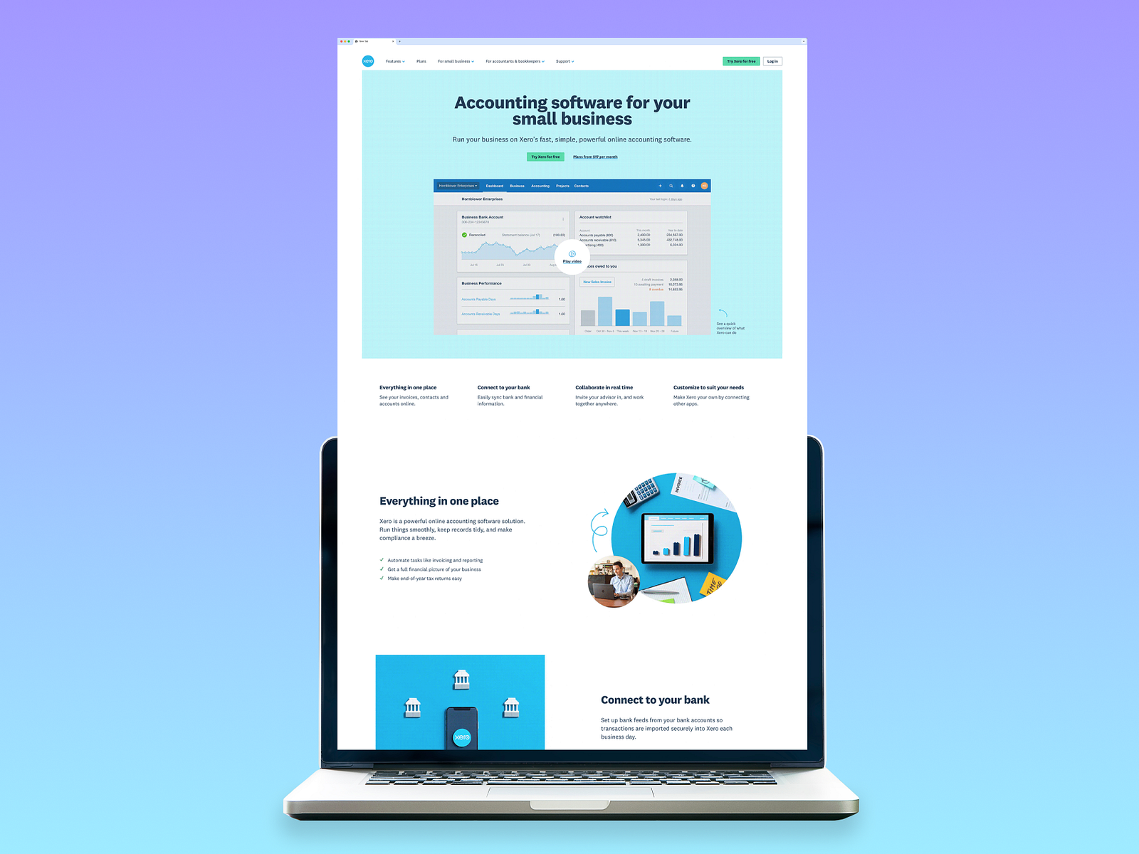 Landing Page Design | Xero by Dawn Krochko | Graphic Designer 