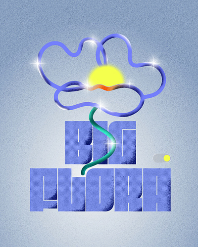 Big Flora trend 24' 2024 flowers illudtration trends typography