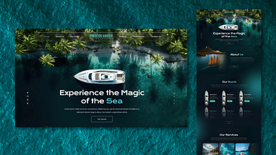 Experience the Magic of the Sea boats boatwebsite figma ui uiux