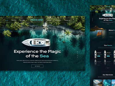 Experience the Magic of the Sea boats boatwebsite figma ui uiux