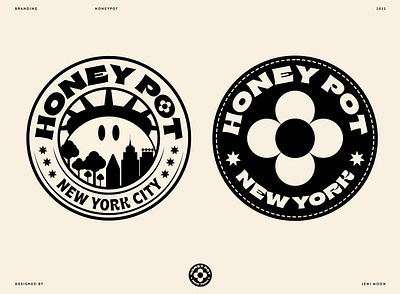 Honeypot logo badges branding graphic design logo vector