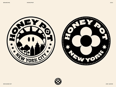 Honeypot logo badges branding graphic design logo vector