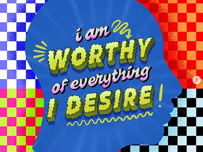 Lettering Work for Adobe - I am Worthy of everything I Desire graphic design illustration illustration artist illustration design illustration designer illustrator letter art lettering lettering art lettering artist lettering design lettering designer type typography typography art