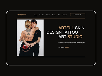 Website Design for Tattoo Studio | UX/UI design ui ux web