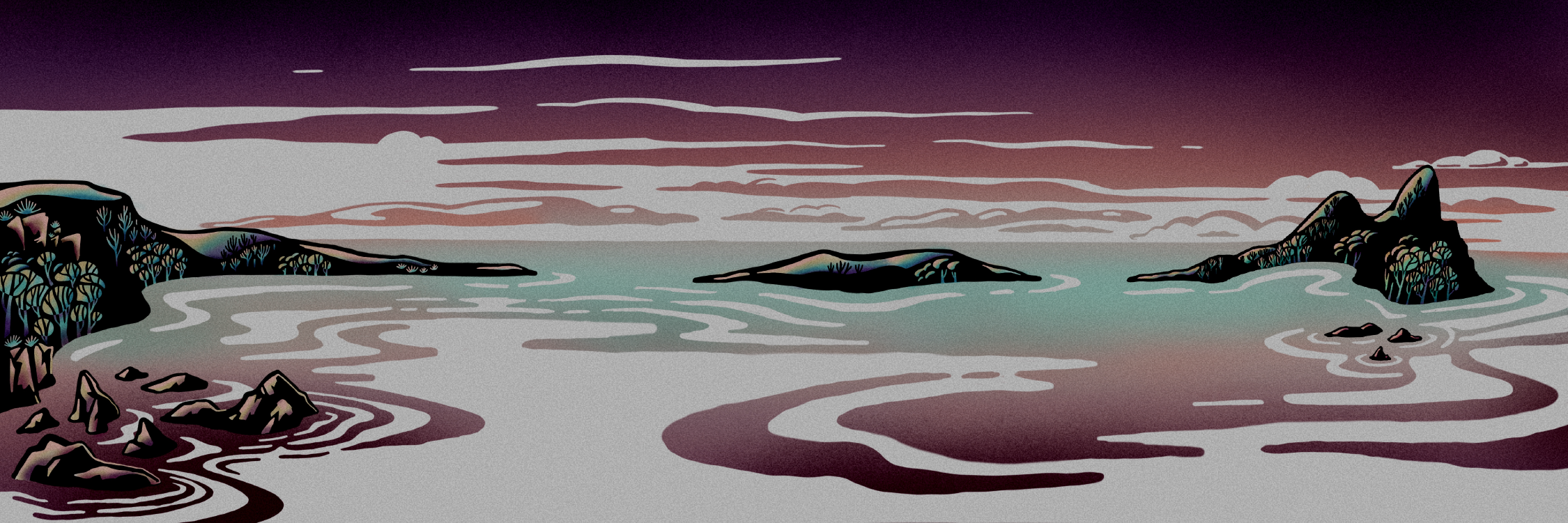 A Gradient Landscape color palette digital illustration gradients landscape procreate