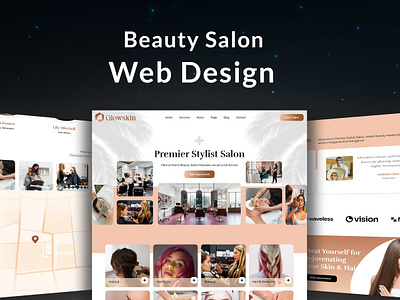 NY Creative Studio: Elevating Beauty Salon Web Design beauty salon branding brochures design graphic design illustration logo typography ui ux vector web design website design