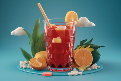 3D Drink Illustration branding design graphic design illustration vector