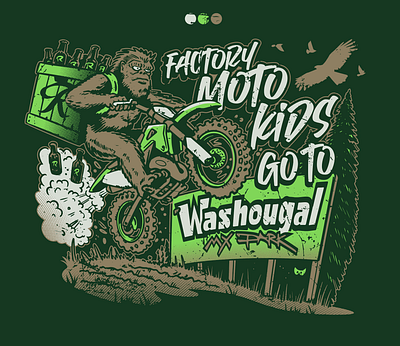 BigFoot moto branding design dirtbike drawing graphic design illustration motocross screenprint