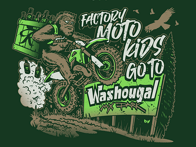 BigFoot moto branding design dirtbike drawing graphic design illustration motocross screenprint