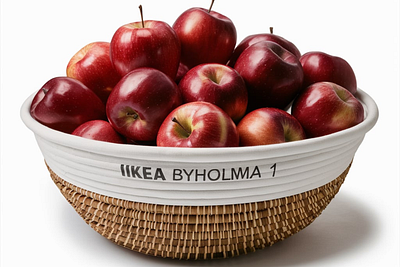 Apple Basket Ikea Byholma 1 White branding design graphic design illustration vector