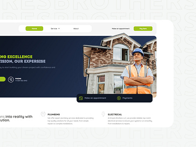 Construction Web Site design ui