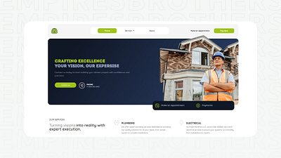 Construction Web Site design ui