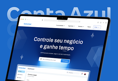 Conta azul - Website app finance graphic design landing page mobile saas ui ux web