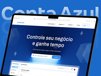 Conta azul - Website app finance graphic design landing page mobile saas ui ux web
