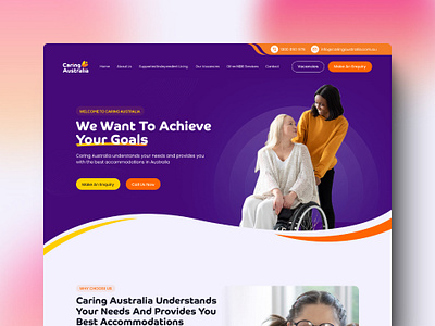 Caring Australia design development seo ui ux