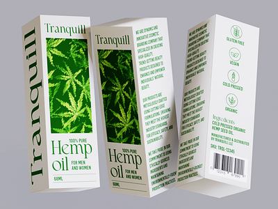 Hemp Oil | Skincare Packaging branding cosmetics packaging graphic design logo packaging design personal care brand skincare