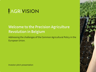 AgriVision Investor Pitch Presentation agrotech app ios ui ux