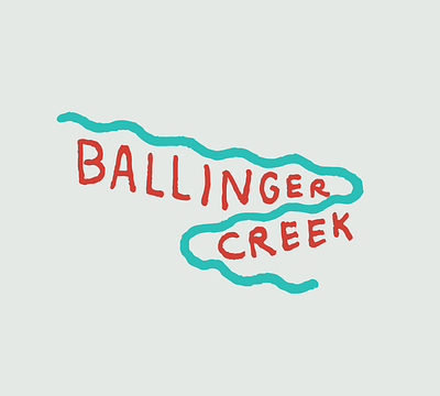 Ballinger Creek ballinger branding creek farm graphic design logo logo design river