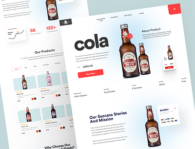 Cola Cold drinks Website beverage cold drink drink fruit juice landing page soft drink uiux web design website