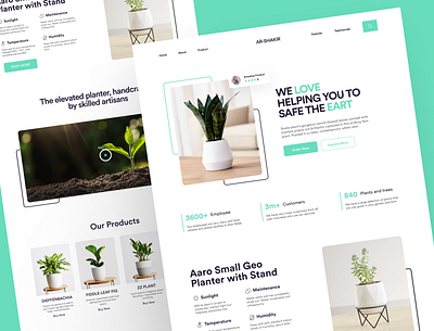 Plants Selling Ecommerce Website ecommerce floral flowers landing page online store plant shop plants uiux web design website