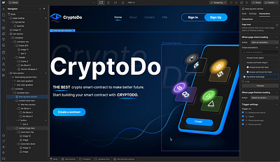 Hero CryptoDo design illustration motion ui web design webflow webflow design webflow develop webflow developer webflow expert website website design