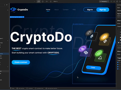 Hero CryptoDo design illustration motion ui web design webflow webflow design webflow develop webflow developer webflow expert website website design