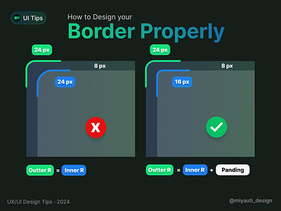 How to Design your Borders Properly border design figma ui ui tips ux ux lerning uxdesign web design