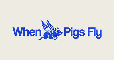 When Pigs Fly Concept Logo Design branding graphic design illustration logo