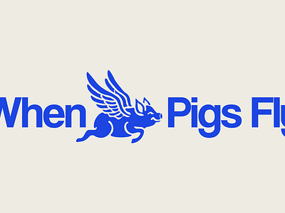 When Pigs Fly Concept Logo Design branding graphic design illustration logo