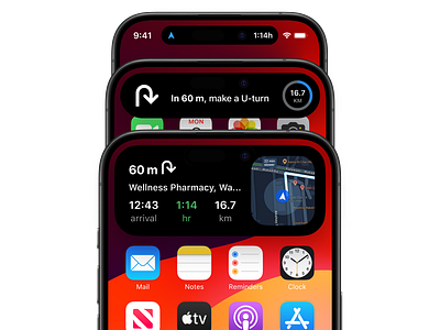 Google Maps for Dynamic Island on iOS | Live Activities apple design dynamic island google maps ios live activities maps navigation travel ui user interface ux