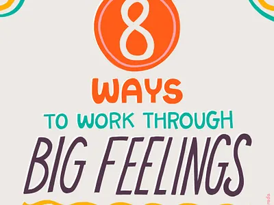 Big Feelings colorful cute design doodle icons illustration illustrator lettering parenting photoshop