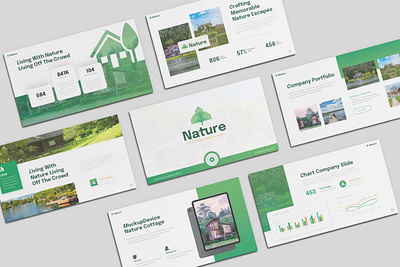 Download Nature Cottages Presentation Template travelling