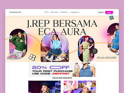 FASHION WEBSITE BANNER SPECIAL COLLABORATION WITH ECA AURA banner fashion website