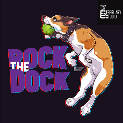 PROJECT FOR MY CLIENT ON FIVERR: ROCK THE DOCK beagle cartoon cute dog jump pet vector