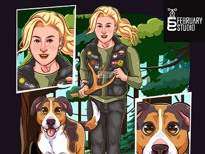 PROJECT FOR MY CLIENT ON FIVERR: RUN WITH MY DOG dog girl jump running woman