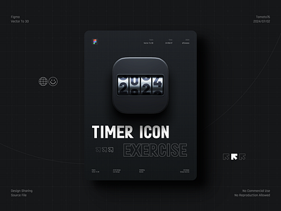 Timer icon 3d branding design figma graphic design icon illustration logo ui vector vector to 3d
