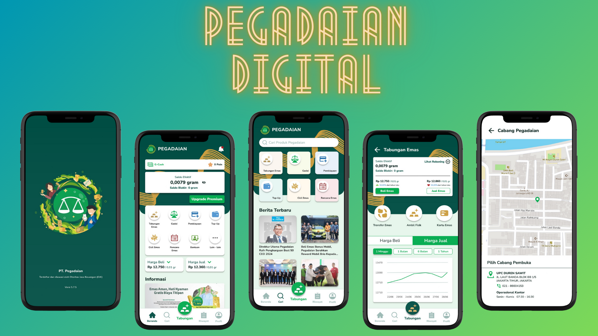 Re-Design Pegadaian Digital app design finance graphic design mobile app pawnshop ui ux