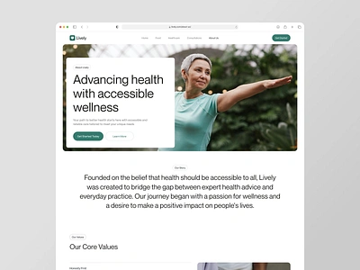 Lively - About Us about about us article doctor foods health care healthy healty food life lively medical meditation mental health nutritionist ui ux web design website weight loss wellness