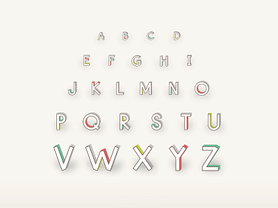 Alphabet letters typeface design typography