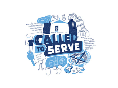 Called to Serve Artwork design graphic design illustration