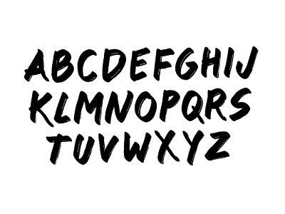 Marker-style Alphabet graphic design letters type design