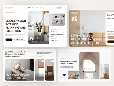 Landing Page Design Exploration - Furniture Website branding clean decoration design desktop furniture home homepage landing page layout minimal typography ui ux website whitespace