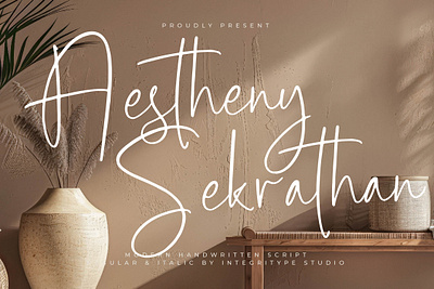 Aestheny Sekrathan - Modern Handwritten Font style