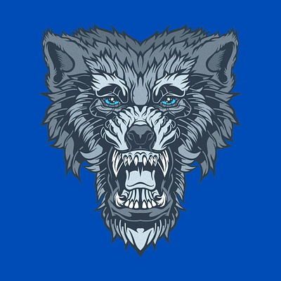 Wolf design graphic design illustration