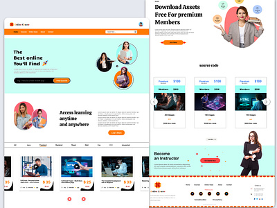 CourseZone: Dynamic Online Learning Marketplace UI 3d animation branding design education website design graphic design illustration landingpage learning platform logo mobileapp motion graphics online course online learning ui uiux user inderface ux vector website