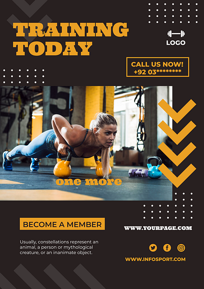 gym poster graphic design